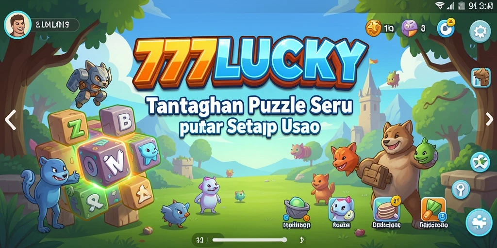 Tampilan gameplay <strong>777LUCKY</strong> yang menarik dengan berbagai teka-teki.