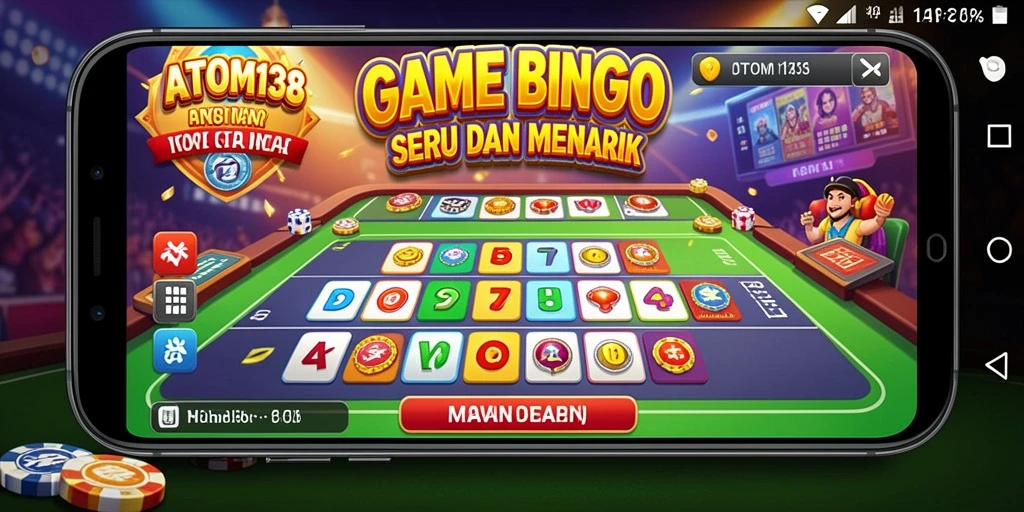 Tampilan gameplay Bingo ATOM138 yang menarik dan interaktif.