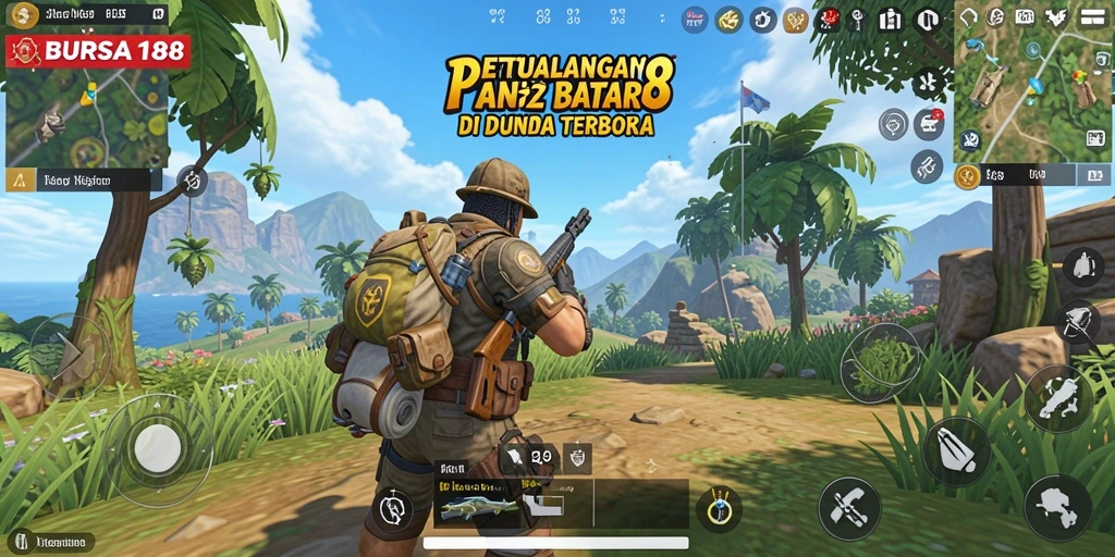Screenshot gameplay BURSA188 menampilkan petualangan mendebarkan di dunia terbuka.