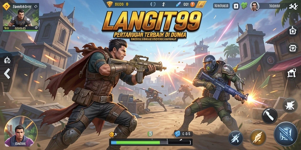 Gameplay seru di LANGIT99 dengan adu strategis Battle Royale.