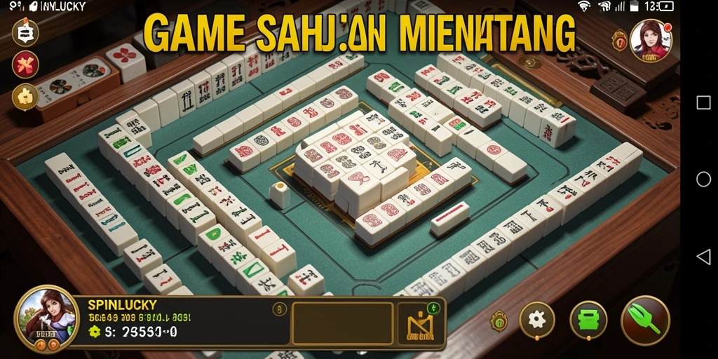 Tampilan gameplay menarik SPINLUCKY saat mencocokkan ubin Mahjong.