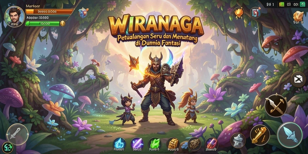 Gameplay seru di dunia petualangan WIRANAGA yang menantang.