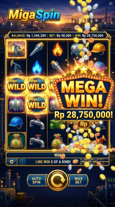 Tampilan utama aplikasi migaspin yang intuitif.